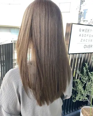 セミロング カラー パーマ OVER→三軒茶屋 /縮毛矯正・髪質改善のヘアスタイル