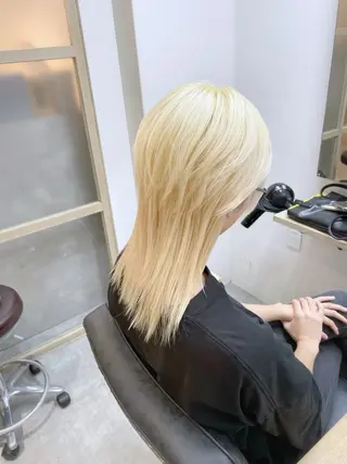 ミディアム カラー メンズ EMANON新宿南口所属・🦄中性ウルフ ☁️Shiori🦄のヘアスタイル