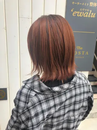 ミディアム カラー 細沼 葵のヘアスタイル