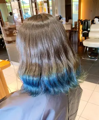 ミディアム カラー 白髪女性専門店竹内 涼乃のヘアスタイル