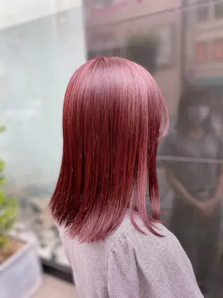 ショート YASU🍎CUT 赤系カラー/ヘアケアのヘアスタイル