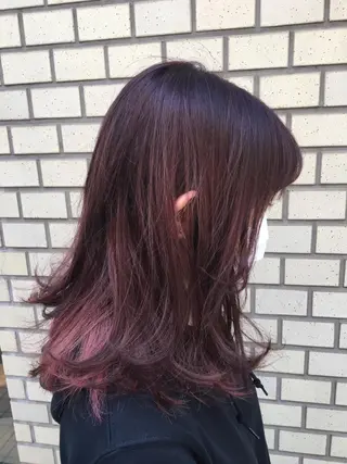 ミディアム カラー 韓国ヘア得意❤︎森澤 悠佳のヘアスタイル