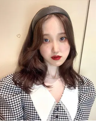 カラー RIKO👼🏻💓 韓国ガーリーのヘアスタイル