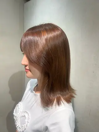 ミディアム カラー 透明感似合わせカラー 🍀あかり🍀のヘアスタイル