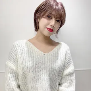 ショート カラー パーマ ヘアアレンジ メンズ キッズ ネイル マツエク・マツパ Amelie所属・Amelie yunのヘアスタイル