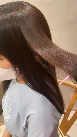 ロング カラー パーマ ミディアムヘア Chifumiのヘアスタイル
