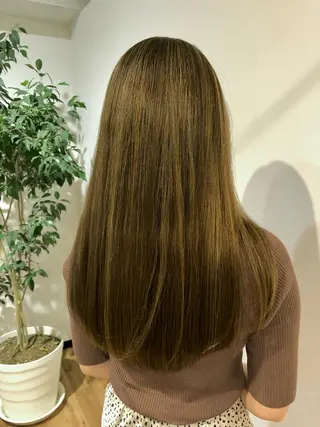 ロング カラー 青野 文香のヘアスタイル