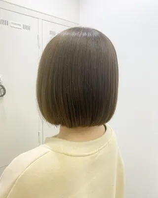 ミディアム 長妻莉央/縮毛矯正 髪質改善カラーのヘアスタイル