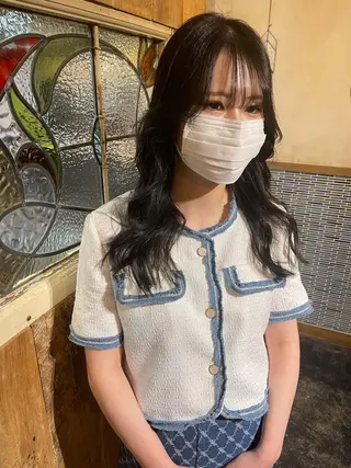 セミロング 韓国 / 中国ヘア 🦋Noniのヘアスタイル