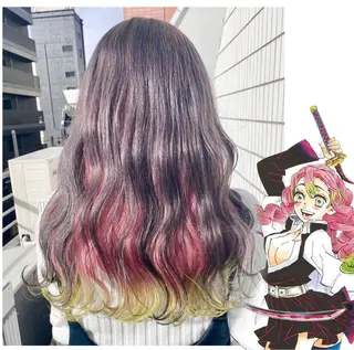 ロング カラー GARU-ガル-所属・TSUNO🦖 派手髪/オタク美容師のヘアスタイル