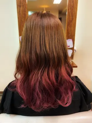 ミディアム カラー ヘアアレンジ 加藤 瑠美のヘアスタイル