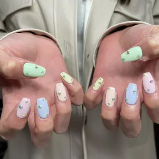 セミロング ネイル マツエク・マツパ apopi's所属・apopis＊ close23:00のネイルデザイン