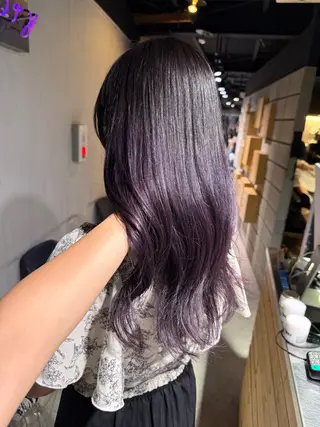 ロング カラー NANAMI🩵 大人可愛い韓国ヘアのヘアスタイル