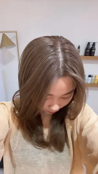 セミロング 透明感カラー🤎/ ツヤカラー/さくらのヘアスタイル