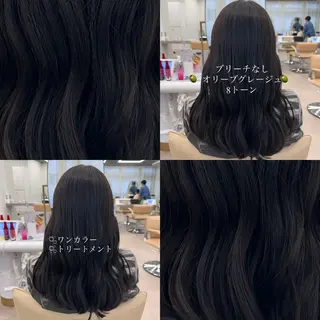 ロング 透明感カラー🫧⌇ 青🫐🩵のヘアスタイル