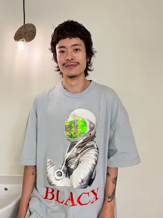 ショート パーマ メンズ メンズハイトーン/栄 /イトウタケルのヘアスタイル