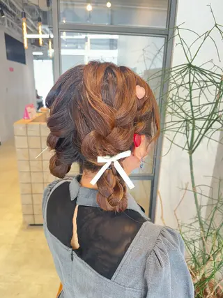 ヘアアレンジ 透明感カラー✨艶髪 制作🌱山根あゆみのヘアスタイル