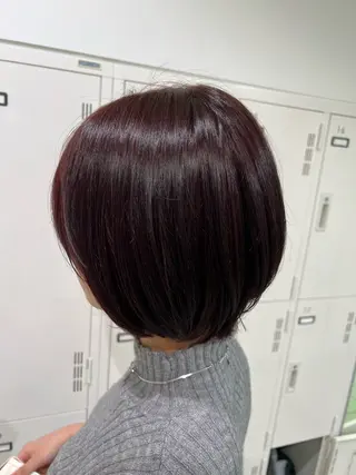 ショート カラー 暖色カラー🌹 中山由梨のヘアスタイル