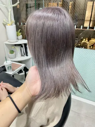 ミディアム カラー 髪質改善will hairdesignのヘアスタイル