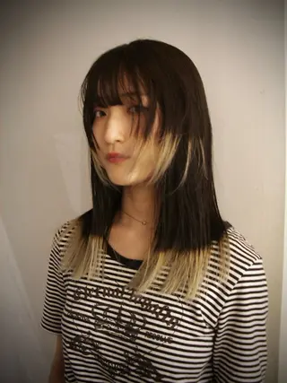 セミロング カラー ヘアアレンジ marino マリノのヘアスタイル