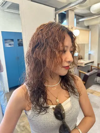 セミロング パーマ CIEL青森店所属・古川 宗永のヘアスタイル