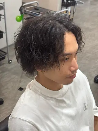 パーマ メンズ 鈴木 陸のヘアスタイル