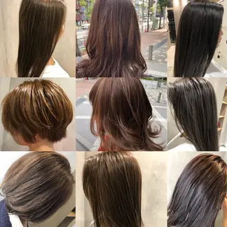 カラー ハイダメージ毛 縮毛矯正のヘアスタイル