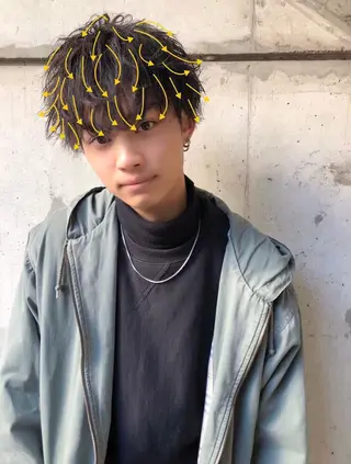 ショート カラー ヘアアレンジ メンズ ✨【公式】渋谷メンズ サロン BLUCK✨のヘアスタイル