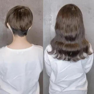 ロング カラー パーマ ヘアアレンジ メンズ キッズ ネイル マツエク・マツパ ACHFILO モデル募集のヘアスタイル