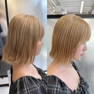 ミディアム SALOWIN心斎橋Suite店所属・ブリーチ毛にもできる 縮毛矯正|鷹司郎のヘアスタイル