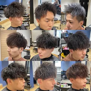 ショート カラー パーマ ヘアアレンジ メンズ アイブロウ 【メンズヘアの匠】 タニのヘアスタイル