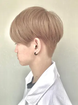 ショート カラー メンズ 映える顔周りカット ♥️韓国ヘア"ちぇるのヘアスタイル