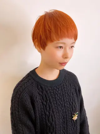 ショート カラー パーマ ヘアアレンジ メンズ キッズ ネイル マツエク・マツパ ショート/ボブ/ パーマ/柏原良亮のヘアスタイル