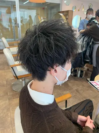 ショート パーマ ハイトーンデザイン カラー特化🌟木下のヘアスタイル