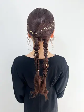 ロング ヘアアレンジ ヘアセットサロン /上坪愛美のヘアスタイル