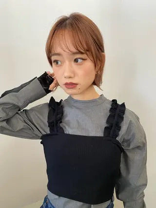 ショート 🎀調布仙川透明感オ リーブカラー干莉🎀のヘアスタイル