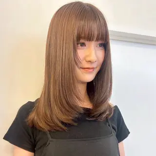 ロング 北島 遥香🫧インナ ー /ベージュカラーのヘアスタイル