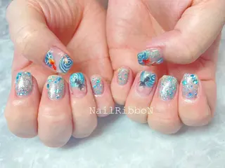 ネイル ネイルリボン 石田のネイルデザイン