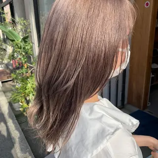 ミディアム 艶髪color💎髪 質改善ストレート大吉のヘアスタイル