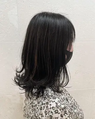 セミロング カラー 斉藤 貴也のヘアスタイル
