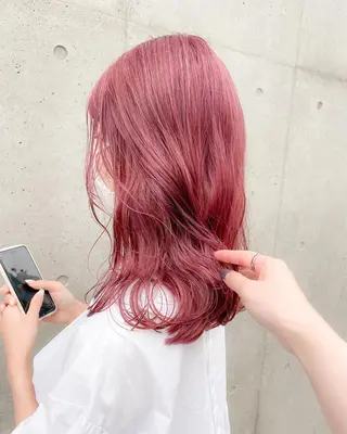 ミディアム カラー hair design verda所属・レイヤー暖色カラー 池袋Yamamotoのヘアスタイル