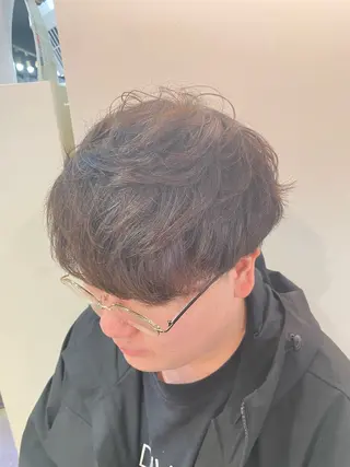 ショート パーマ メンズ パーマ特化/フェザー パーマシャドウ/真生のヘアスタイル