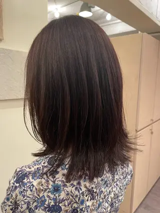 ミディアム 七ﾂ星＋所属・七ッ星+国立 momokaのヘアスタイル