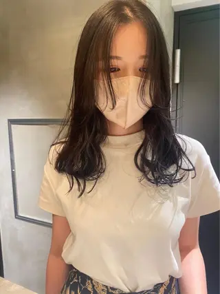 セミロング カラー classic 新横浜所属・大人girly🛋️ 🤍yukakoのヘアスタイル