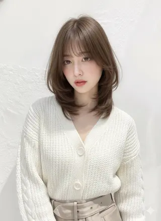 ミディアム Ere by Bonheur所属・梅田/ツヤ髪レイヤー Maiのヘアスタイル