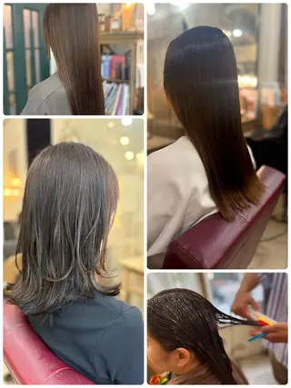 セミロング 美髪トリートメント✨ 艶々カラー✨山口のヘアスタイル