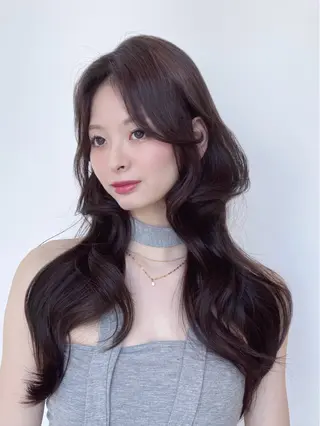セミロング 顔周り特化/ 韓国ヘア/TAKUのヘアスタイル