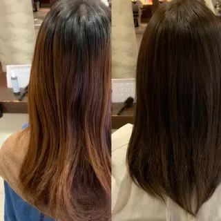 セミロング カラー 田中 鈴乃のヘアスタイル