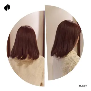 ミディアム カラー ✨縮毛矯正✨髪質改善 ナカシマ ユミのヘアスタイル