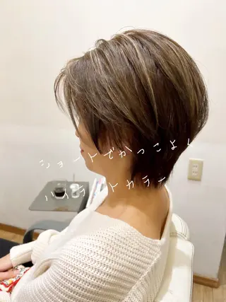 ショート カラー アザマ　ヤスカツ _rosso 川口のヘアスタイル